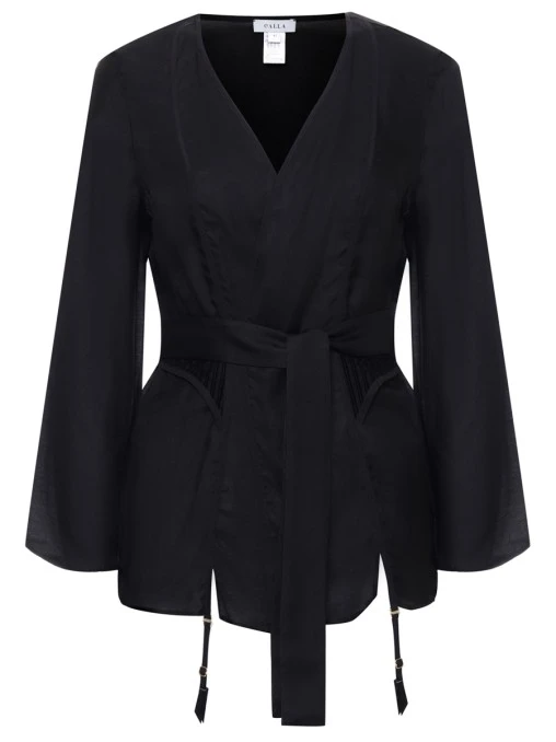 Халат из вискозы и шелка C.ALLA