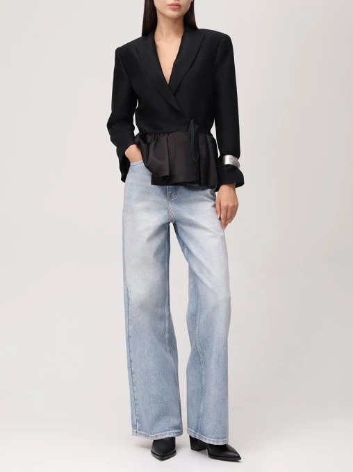 Жакет Wool silk шерстяной DYMO STUDIO