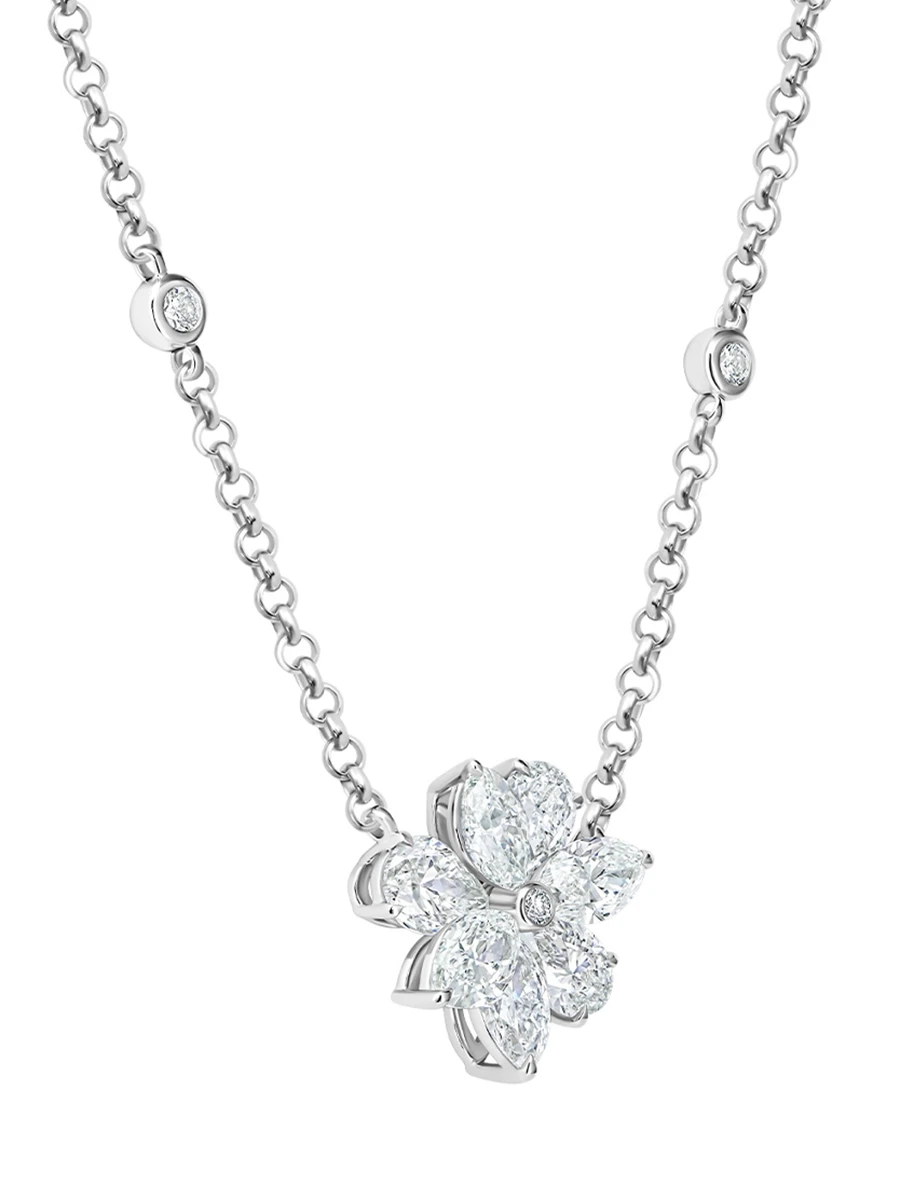 Колье из белого золота с бриллиантами