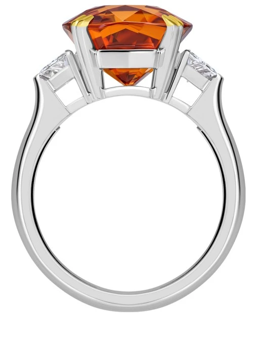 Кольцо из белого золота со спессартином и бриллиантами CHAMOVSKIKH JEWELLERY HOUSE