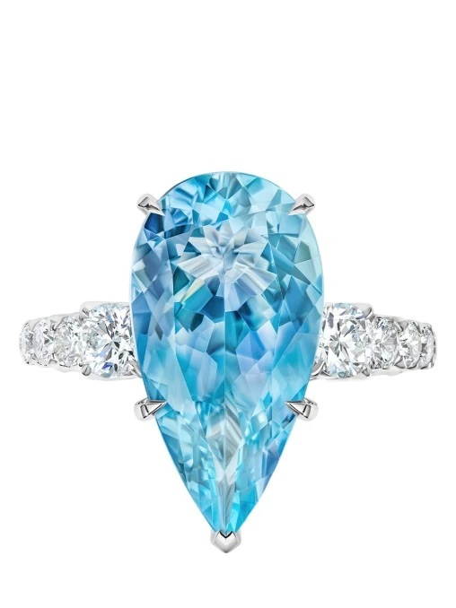 Кольцо белого золота с аквамарином и бриллиантами CHAMOVSKIKH JEWELLERY HOUSE