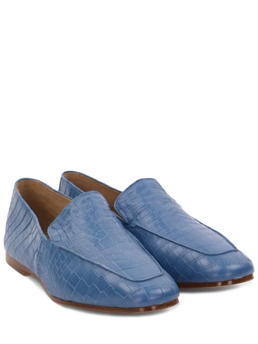 Лоферы из кожи крокодила DAMI
