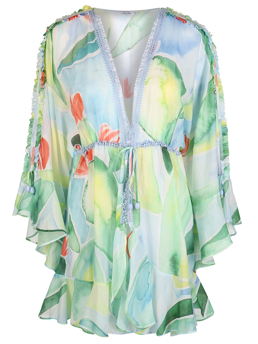 Туника хлопковая с принтом