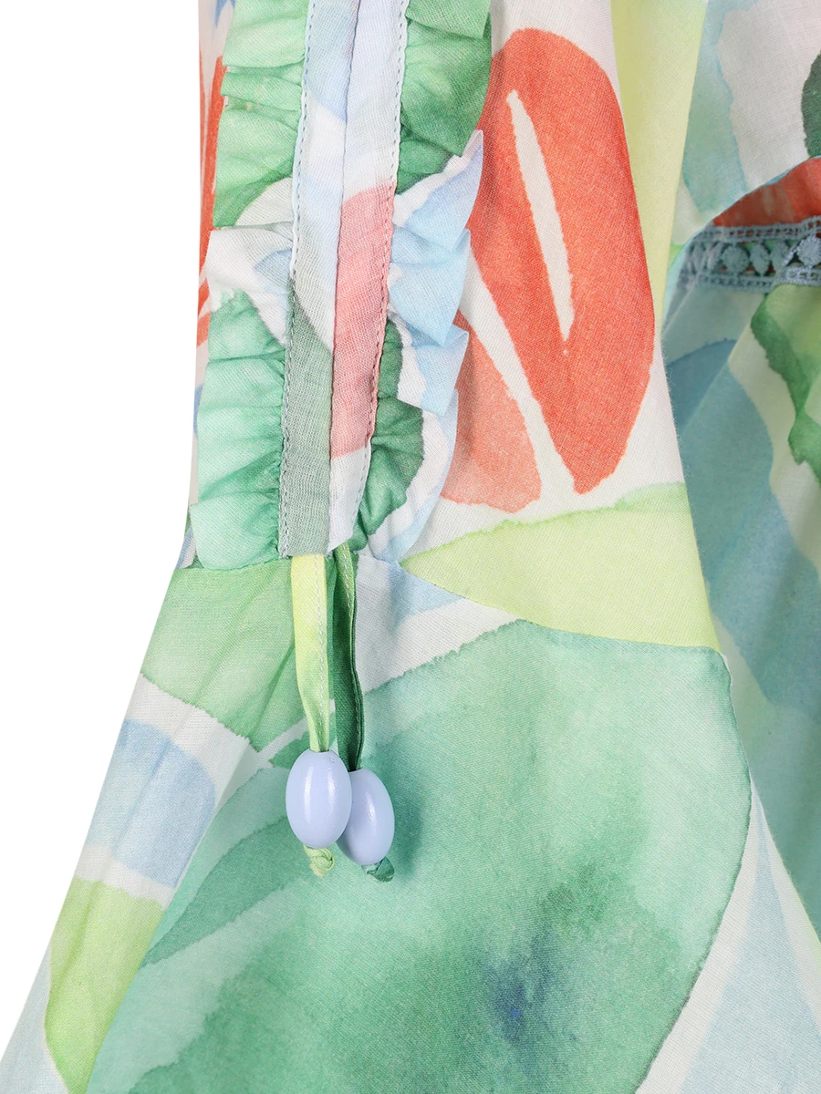 Туника хлопковая с принтом