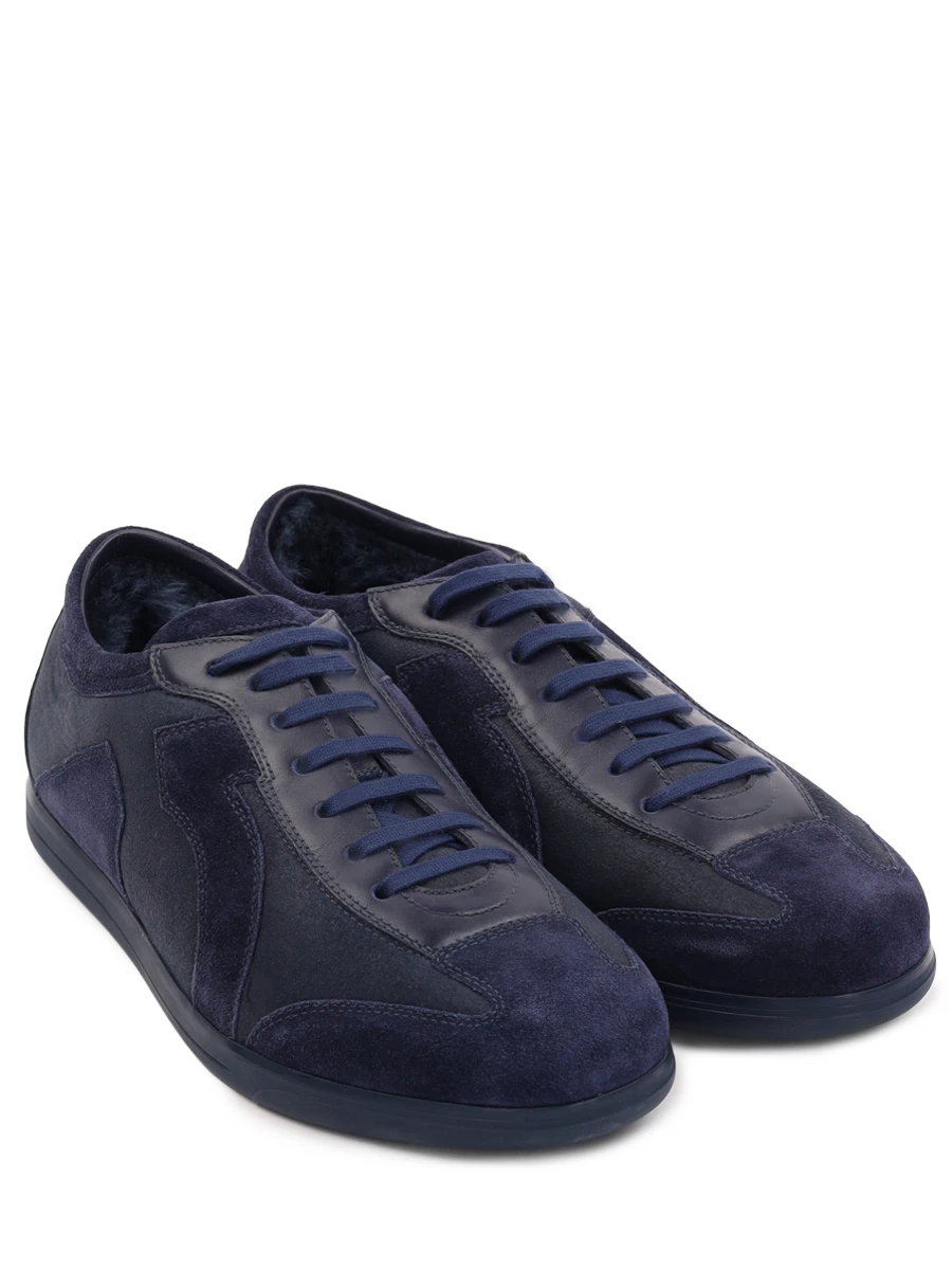 Кеды из кожи и замши на меху