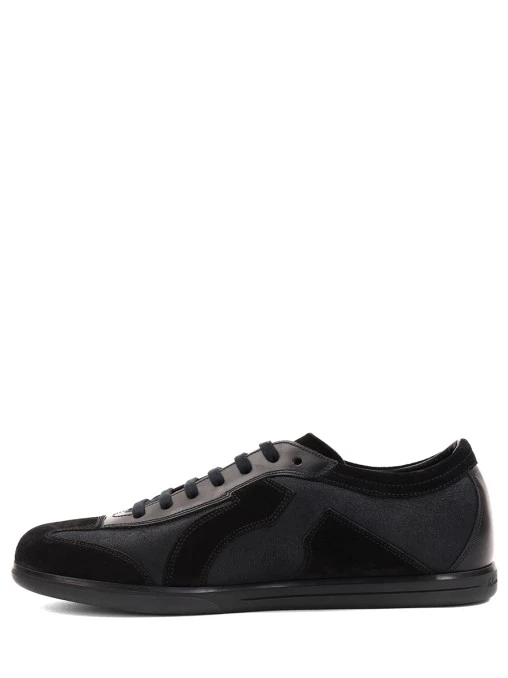 Кеды из кожи и замши на меху S.FERRAGAMO