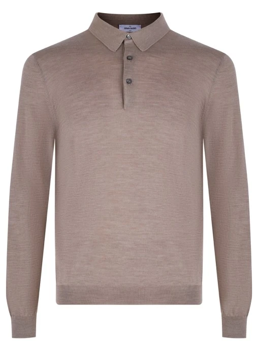 Поло из шерсти и шелка GRAN  SASSO