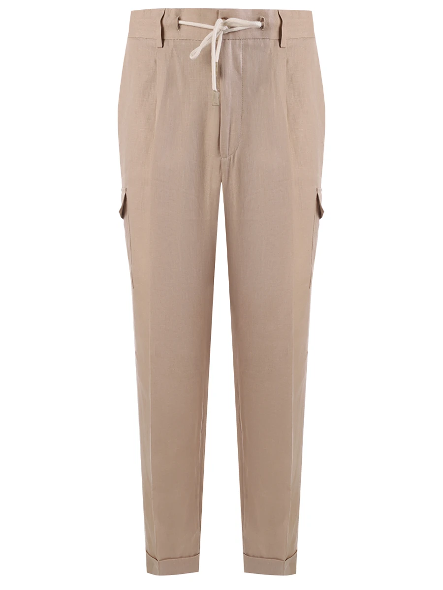 Брюки-карго льняные