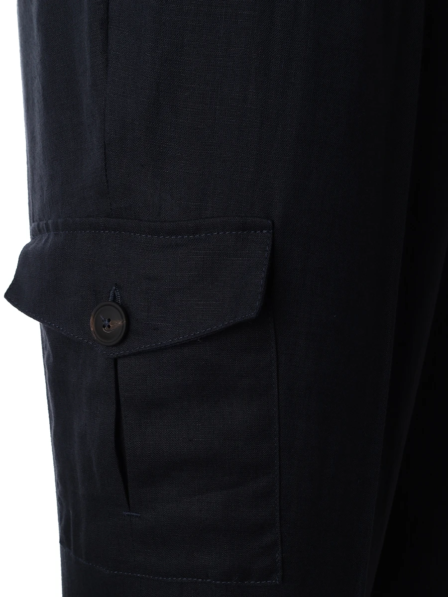 Брюки-карго льняные