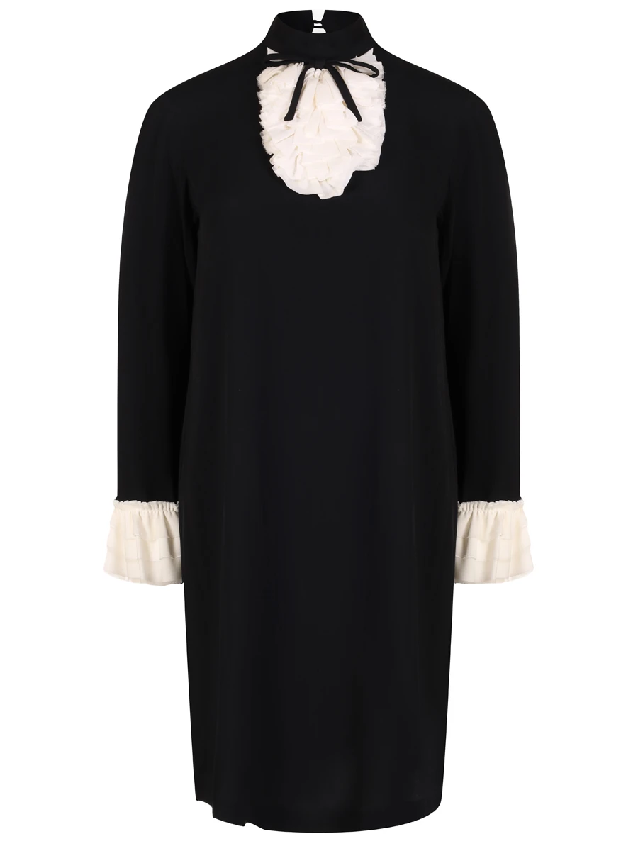 Платье с жабо