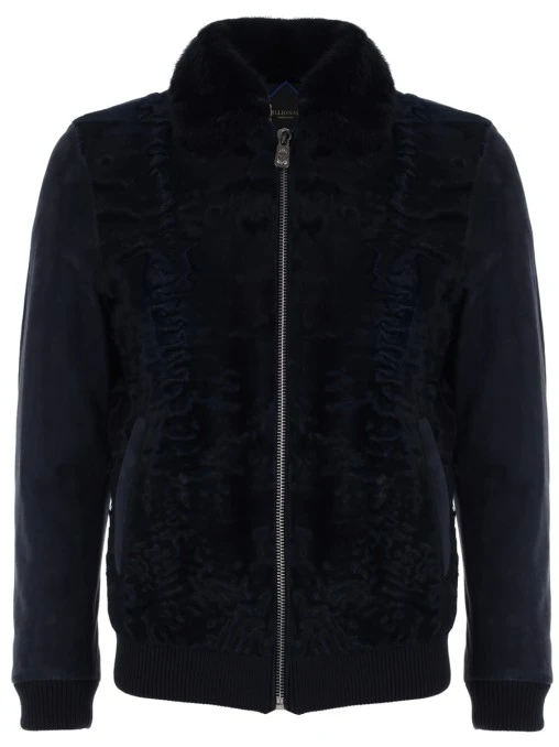 Бомбер замшевый с мехом BILLIONAIRE