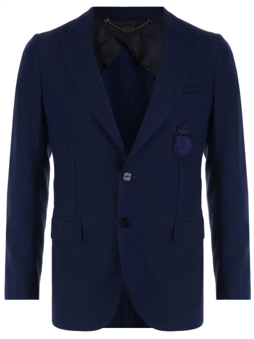 Пиджак Slim Fit из шерсти и хлопка BILLIONAIRE