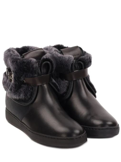 Ботинки кожаные на меху SANTONI