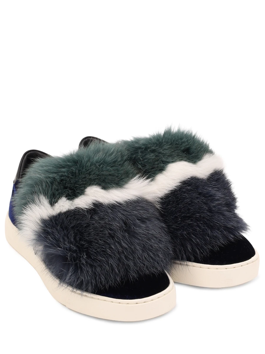 Слипоны с мехом лисы