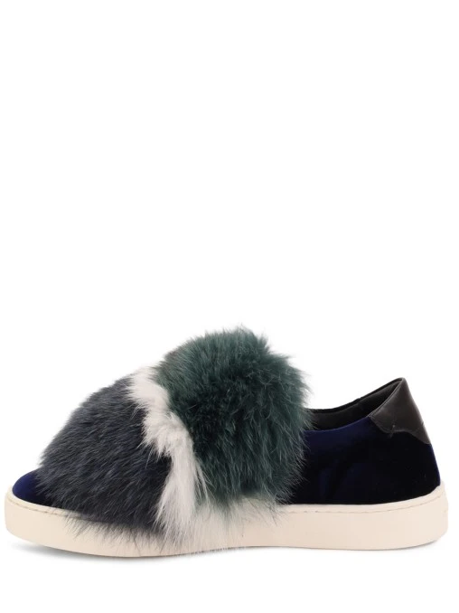Слипоны с мехом лисы SANTONI