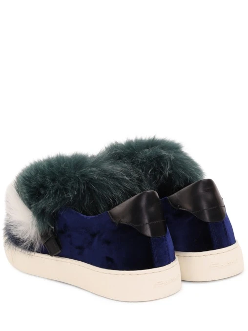Слипоны с мехом лисы SANTONI