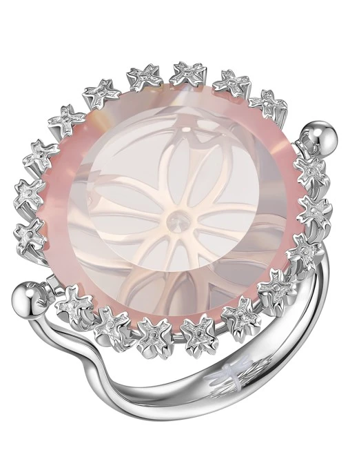 Кольцо с розовым кварцем NATASHA LIBELLE