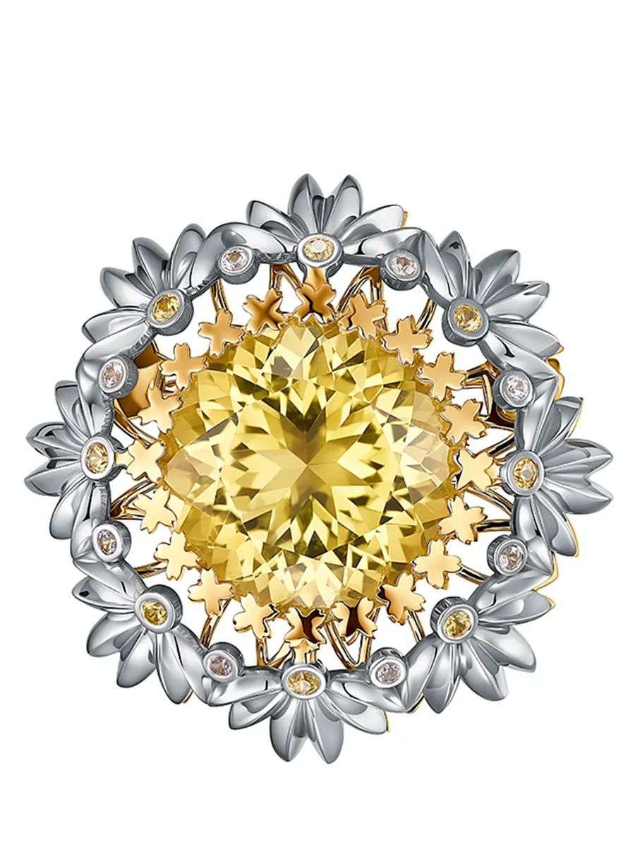 Брошь с цитрином