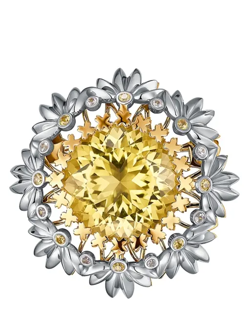 Брошь с цитрином NATASHA LIBELLE