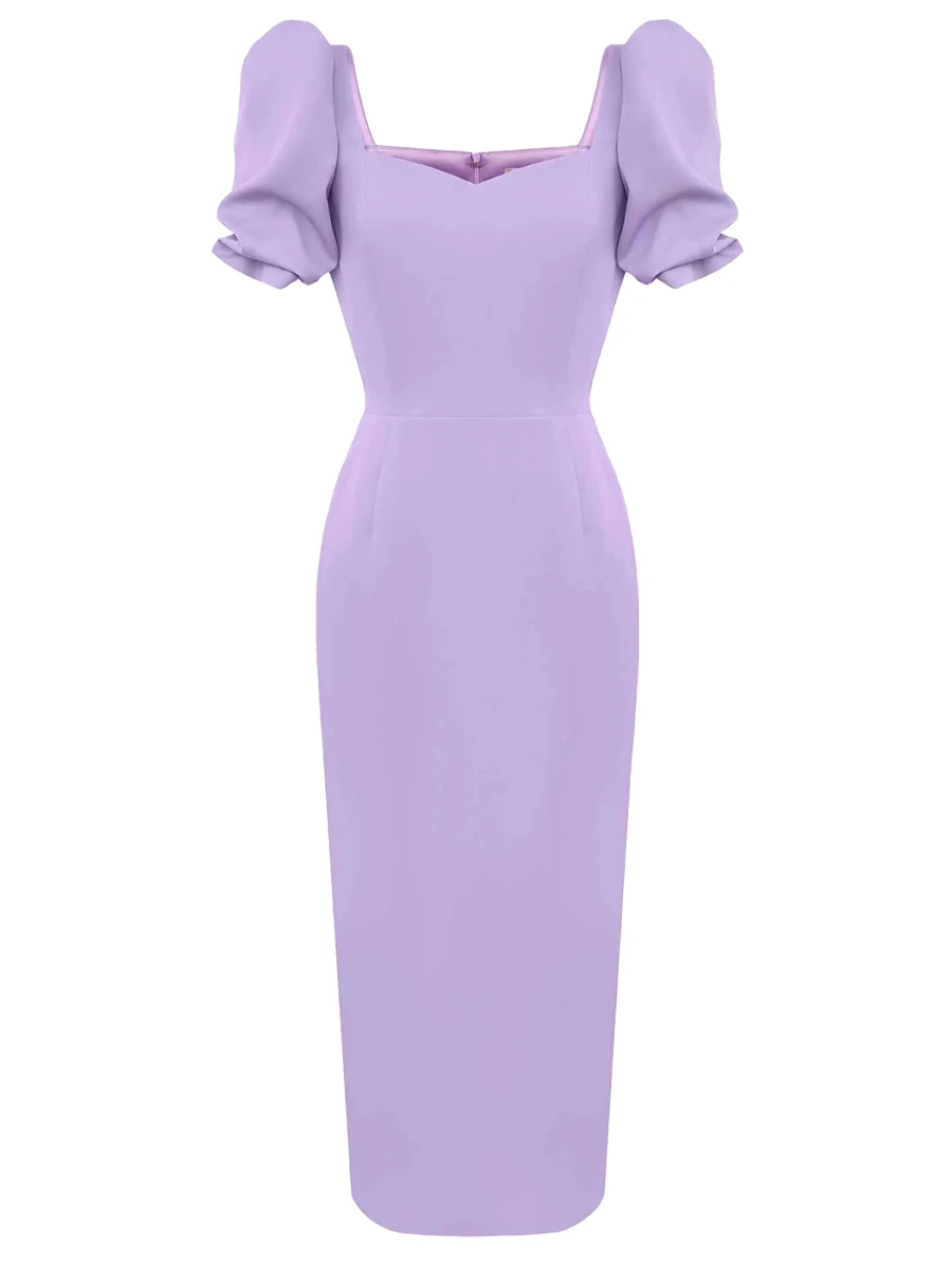 Платье однотонное