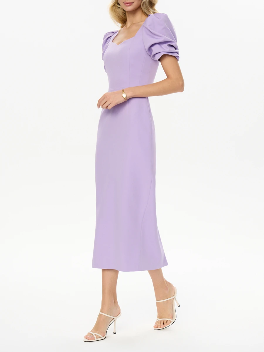 Платье однотонное