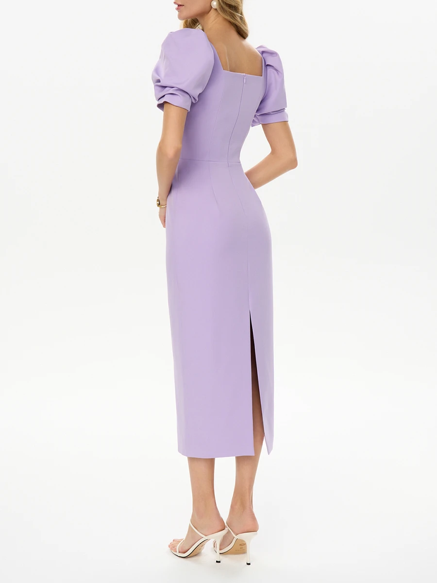 Платье однотонное