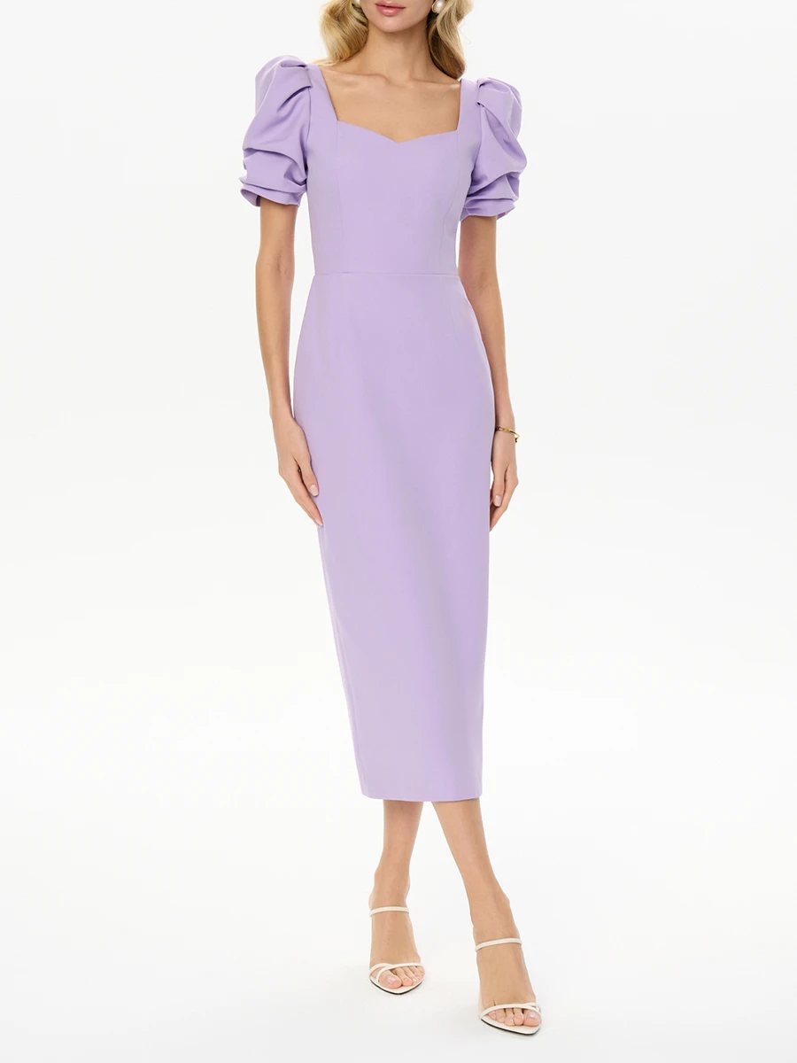 Платье однотонное