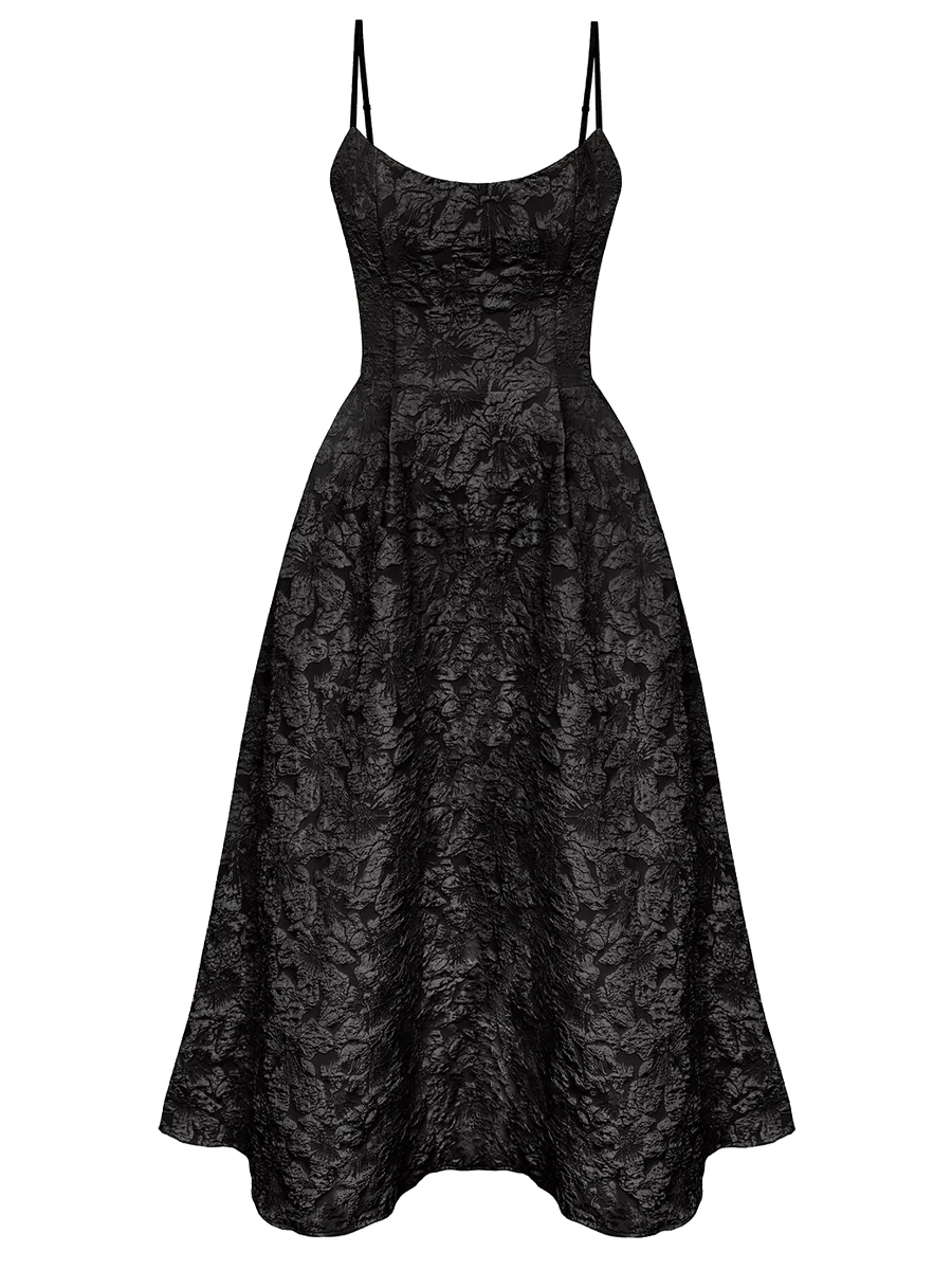 Платье-бюстье из жаккарда