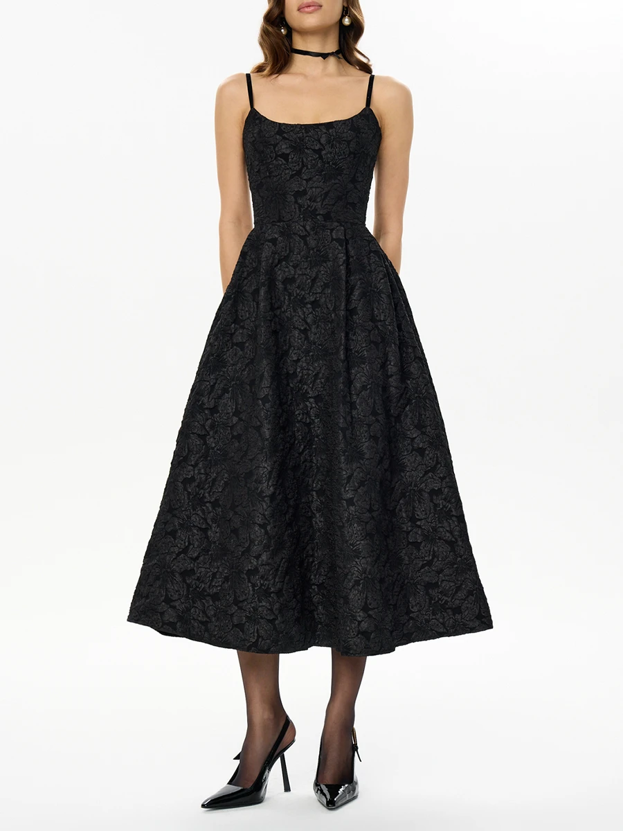 Платье-бюстье из жаккарда