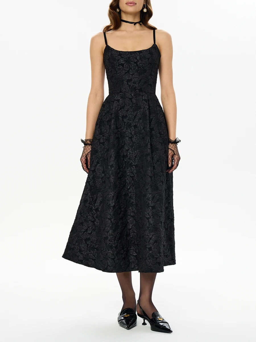 Платье-бюстье из жаккарда