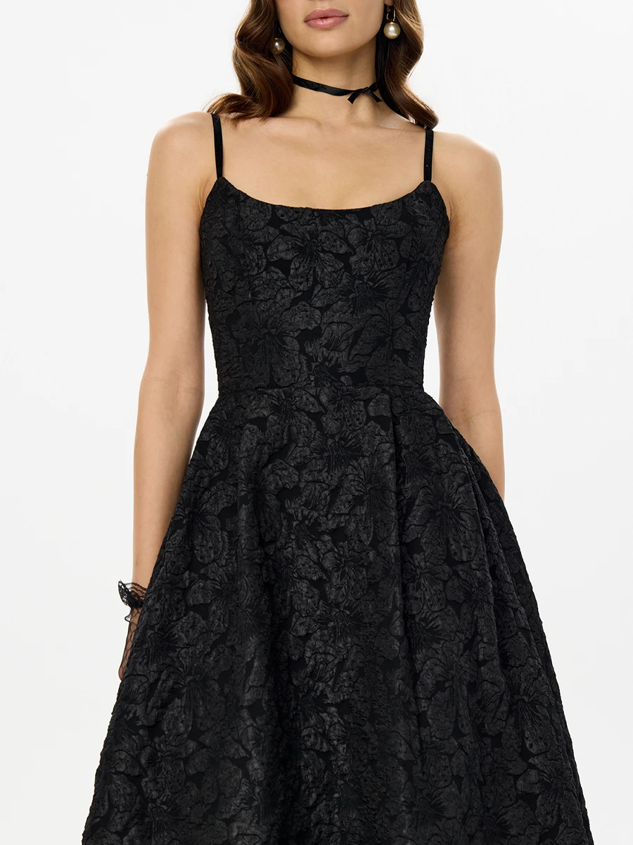 Платье-бюстье из жаккарда