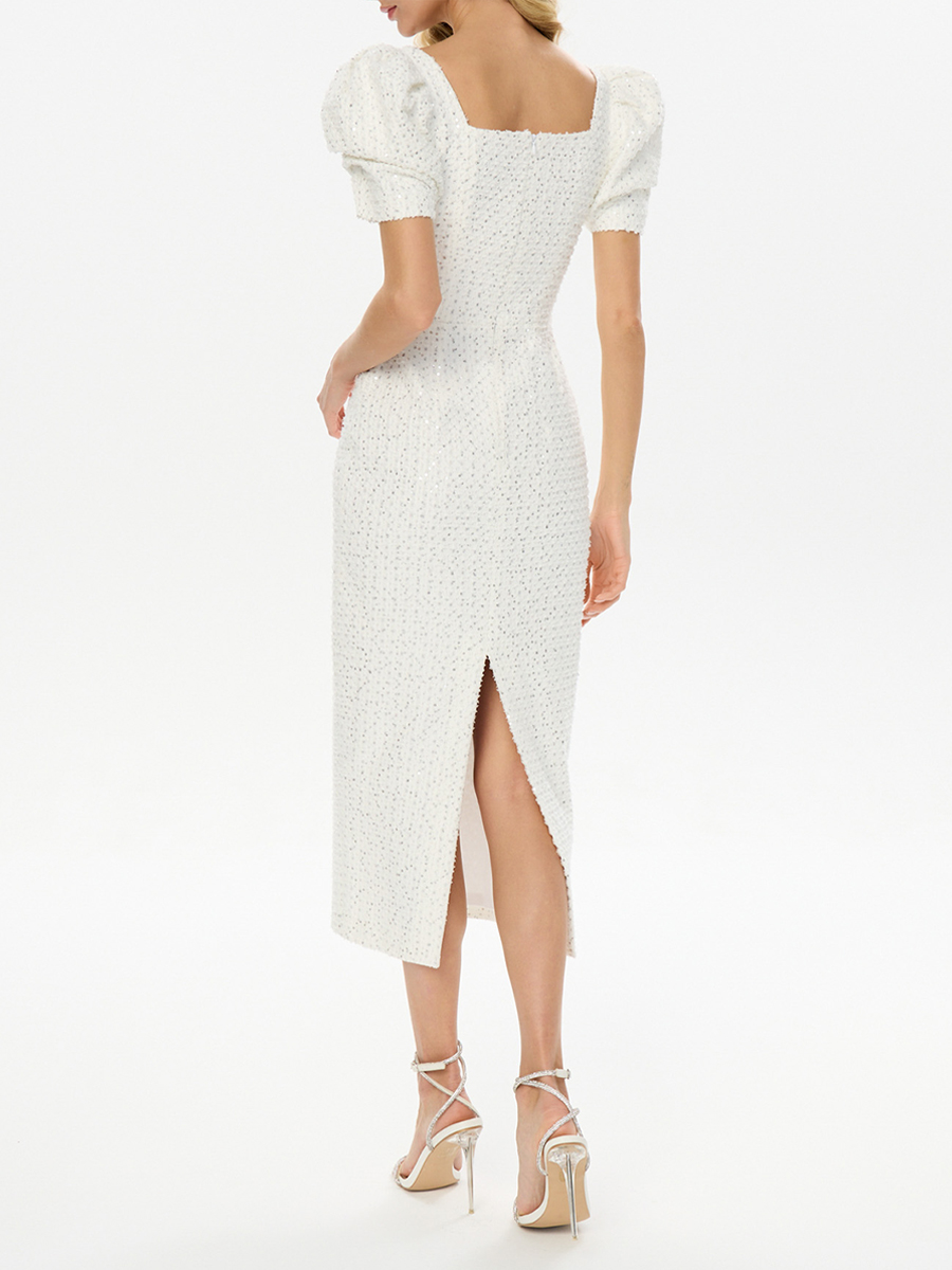 Платье джинсовое с пайетками