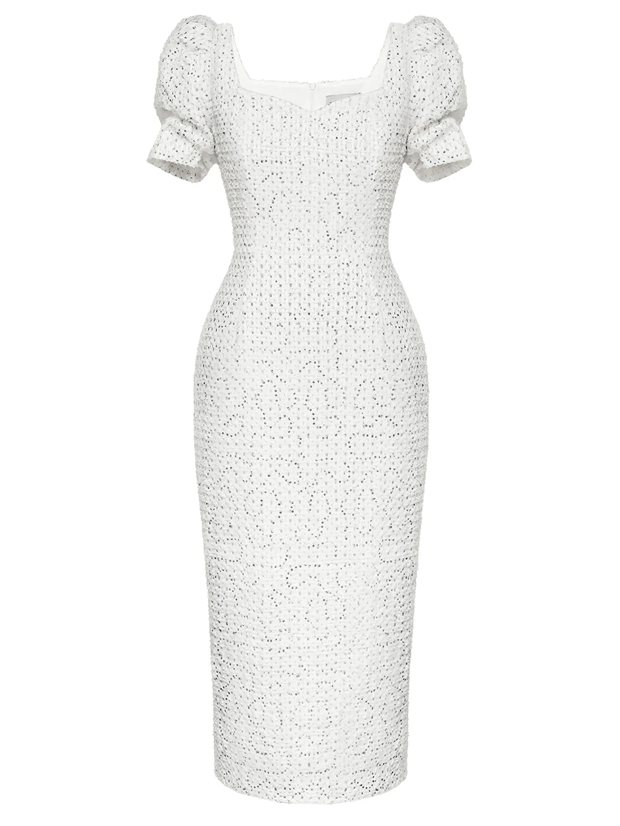 Платье джинсовое с пайетками