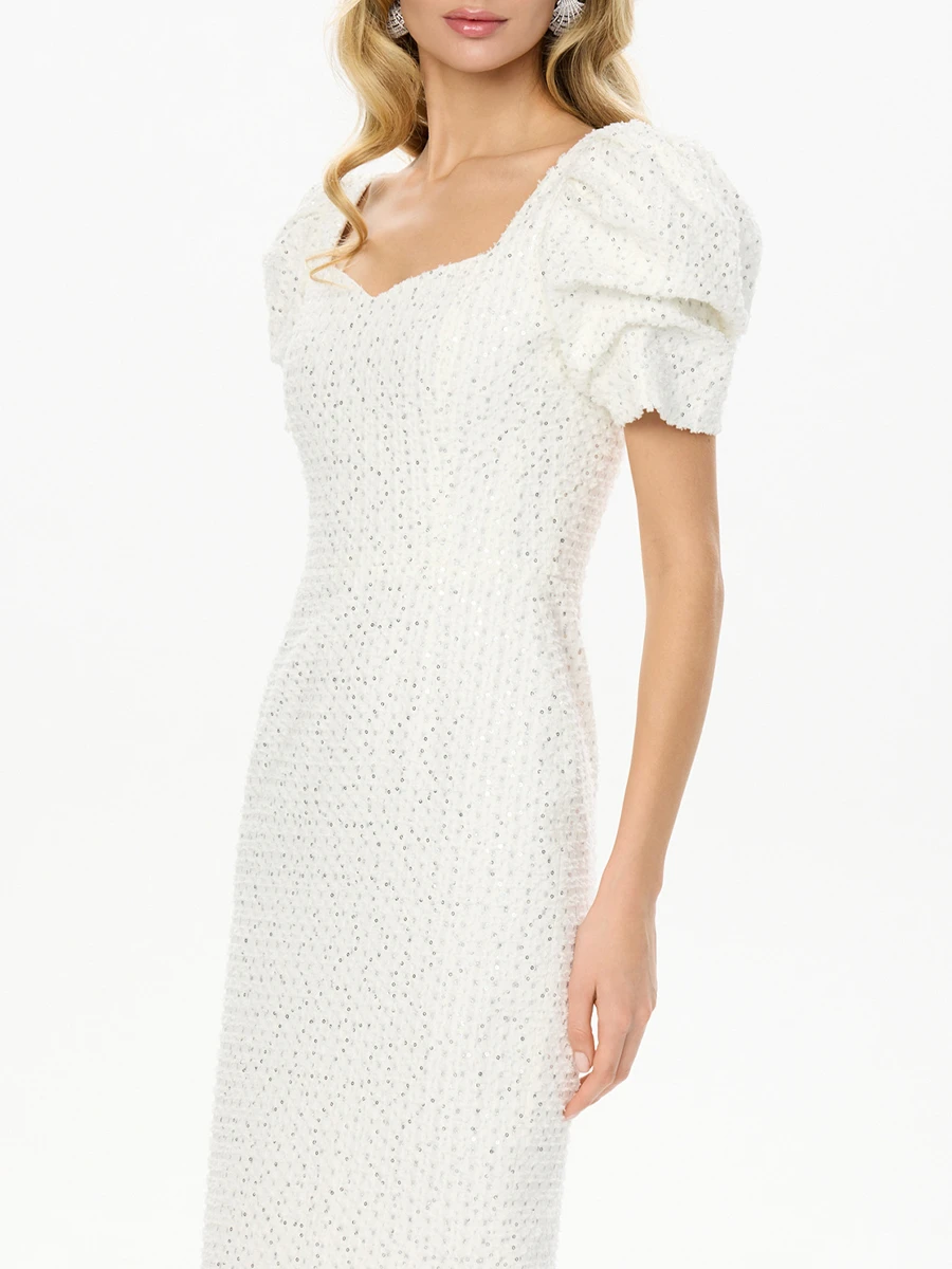 Платье джинсовое с пайетками