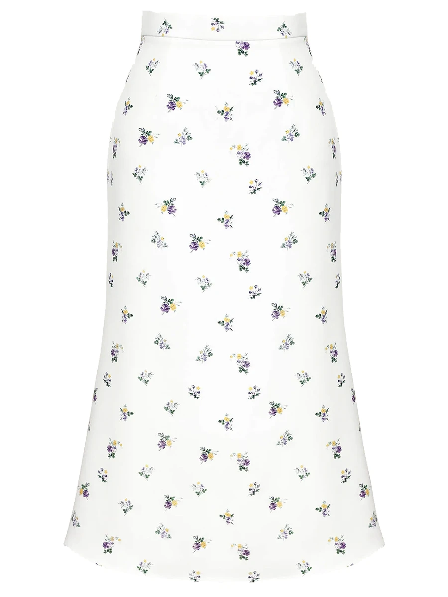 Юбка-годе с принтом