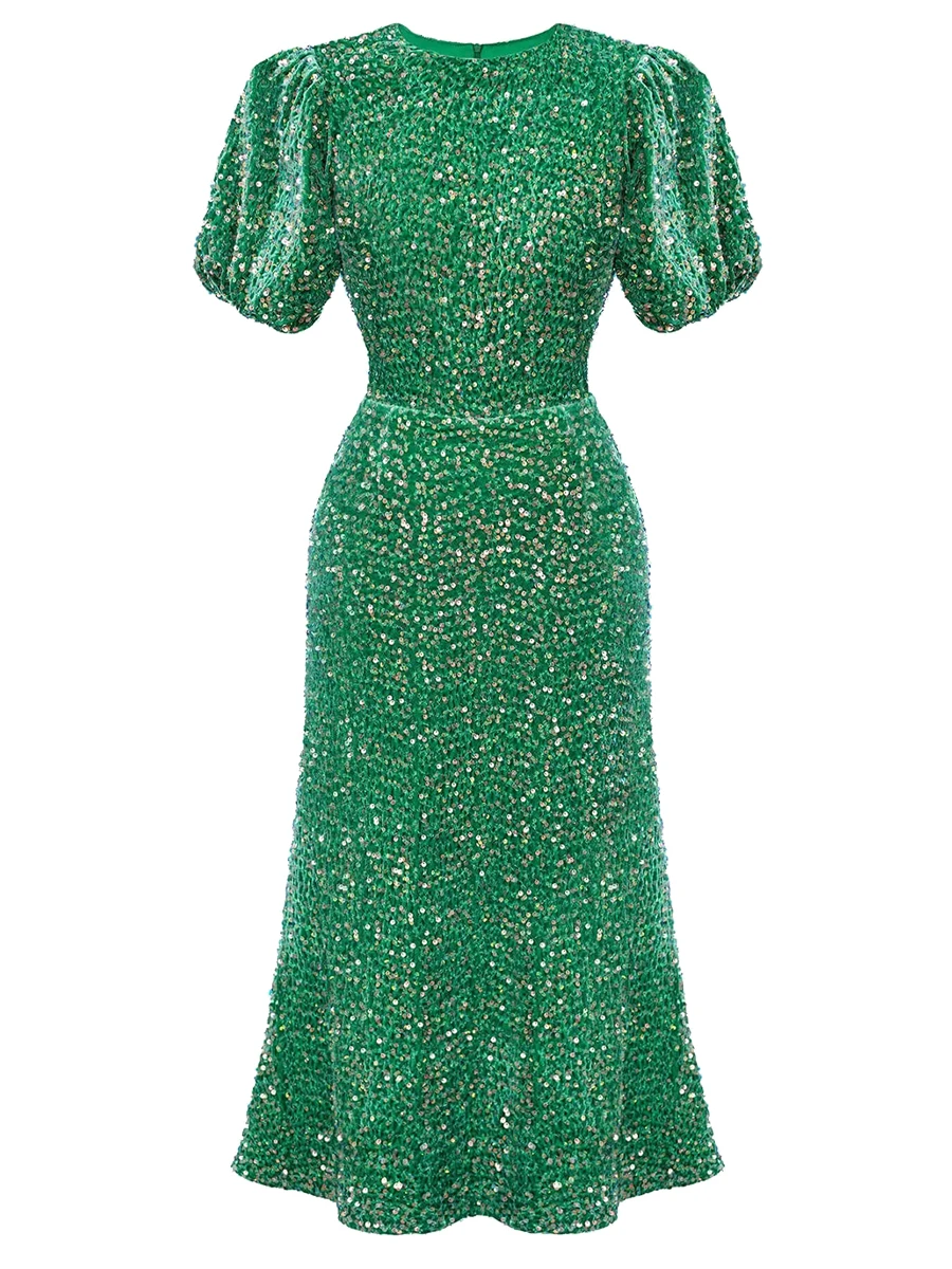 Платье бархатное с пайетками