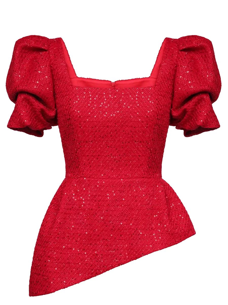 Топ из твида с пайетками