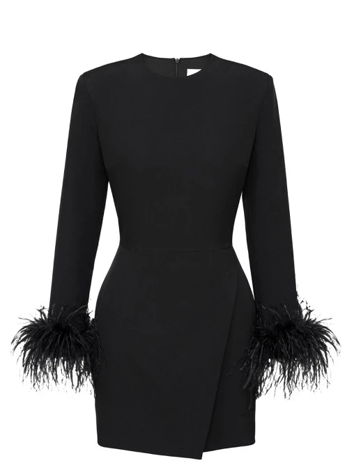 Платье с перьями POST MERIDIEM