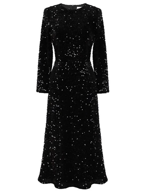 Платье бархатное с пайетками POST MERIDIEM