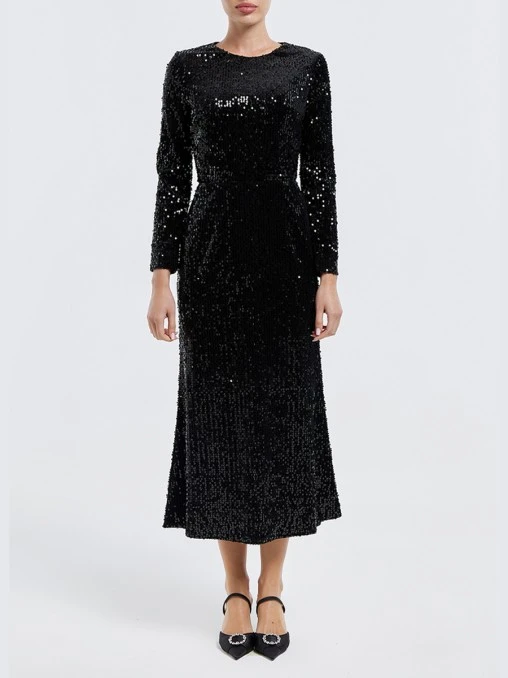 Платье бархатное с пайетками POST MERIDIEM
