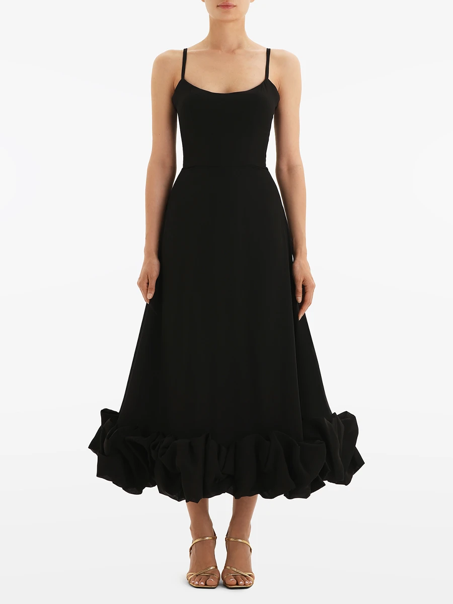 Платье-бюстье однотонное