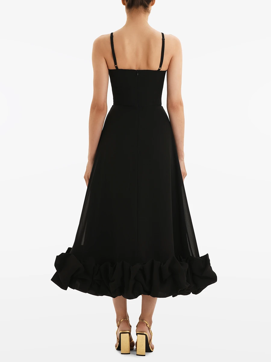 Платье-бюстье однотонное