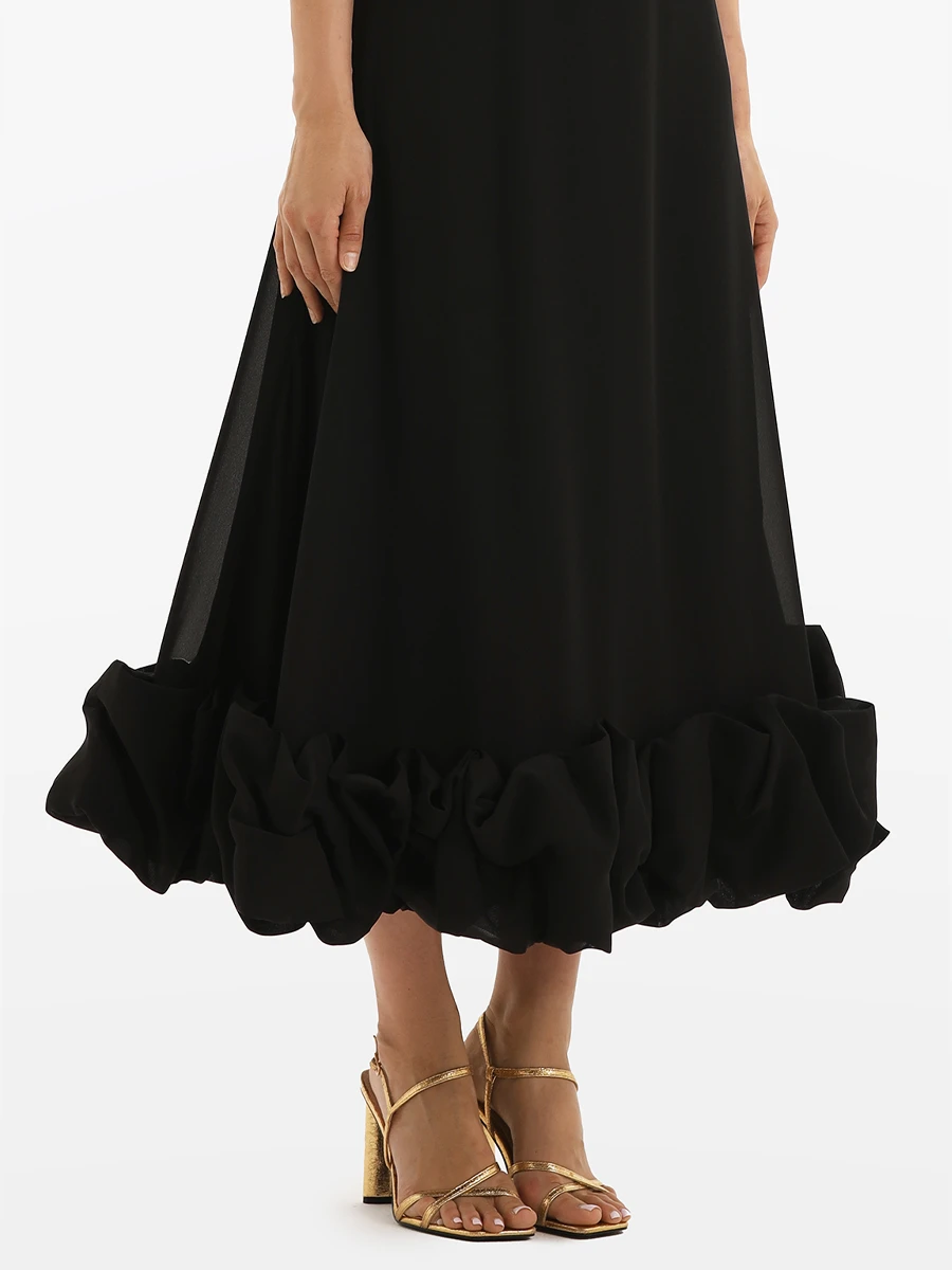 Платье-бюстье однотонное