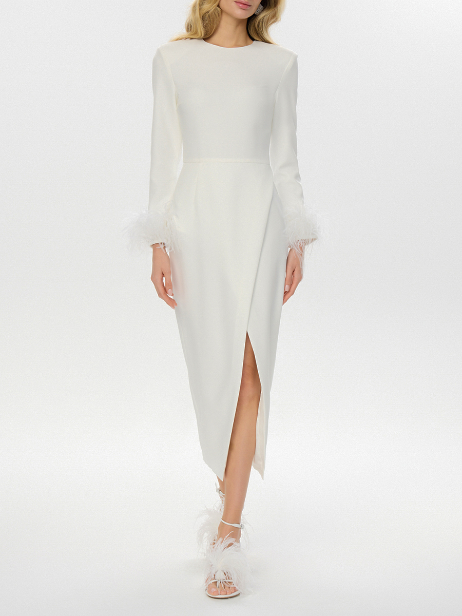 Платье однотонное