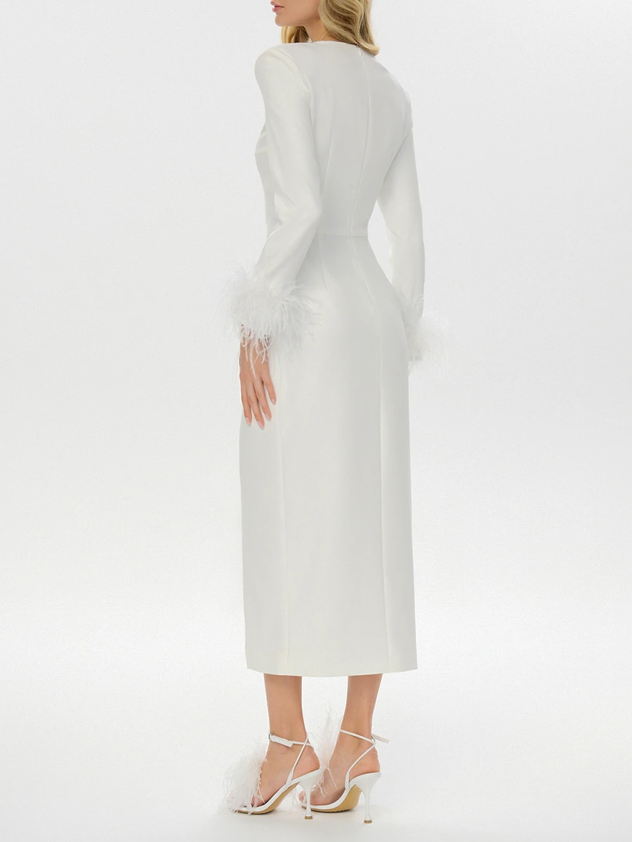 Платье однотонное