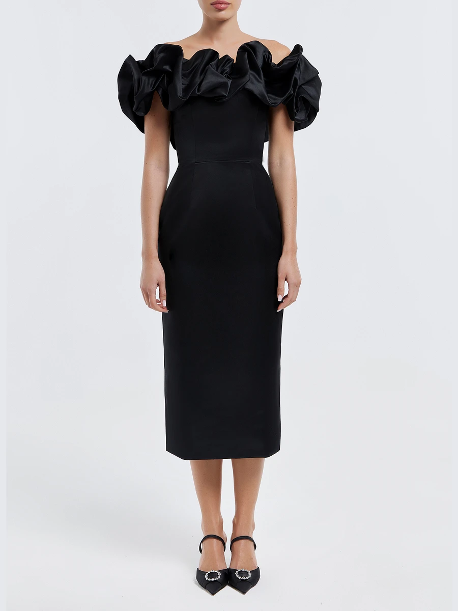 Платье однотонное