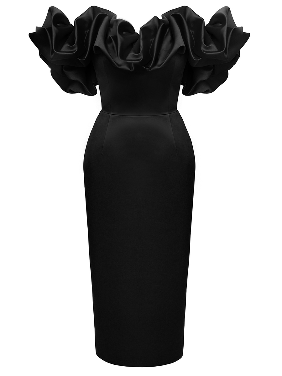 Платье однотонное