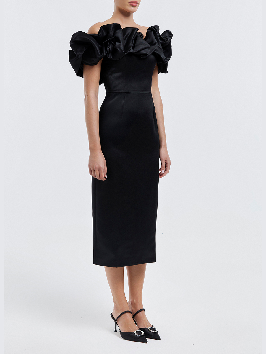 Платье однотонное