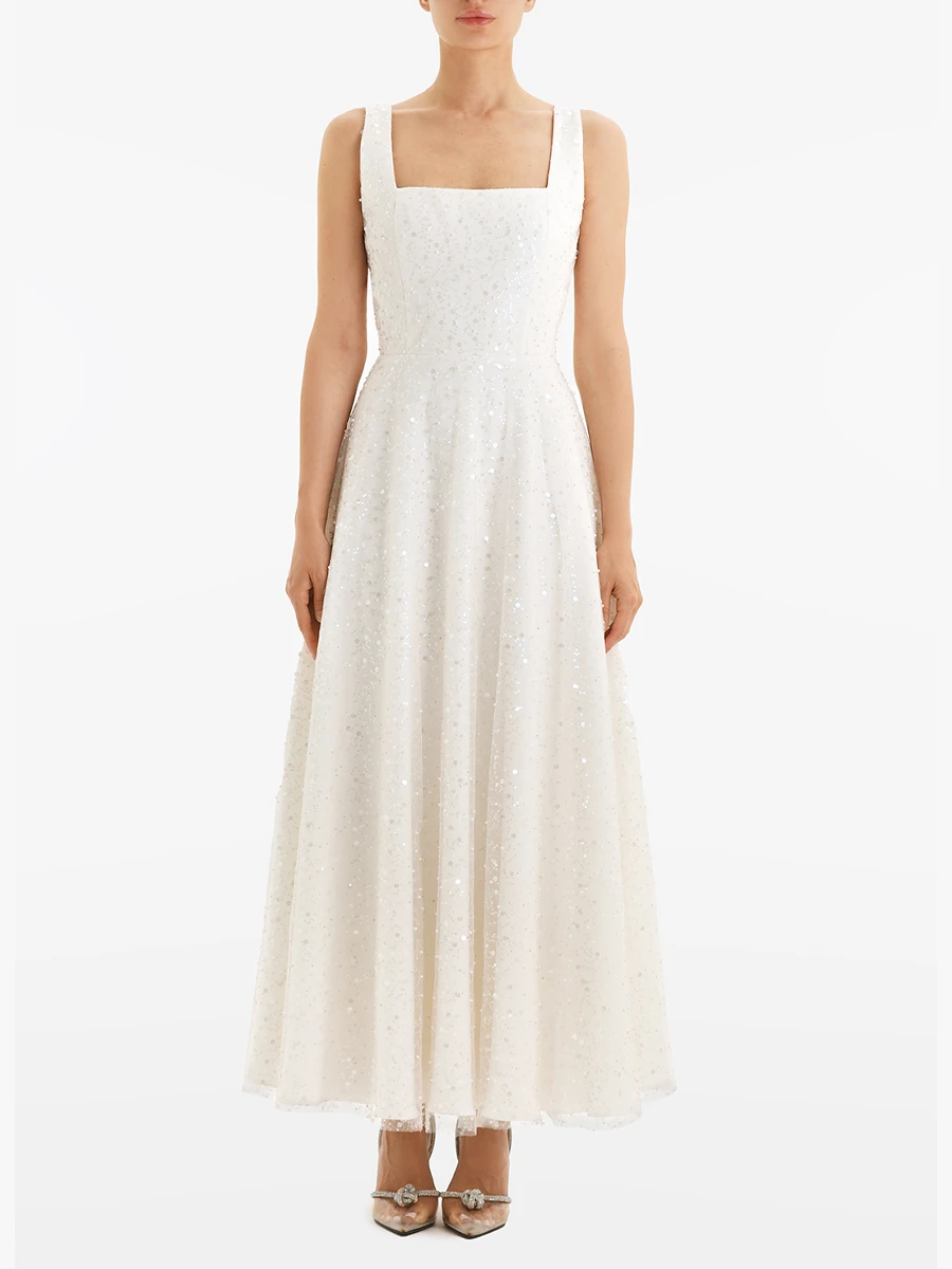 Платье Clarté с пайетками и бисером