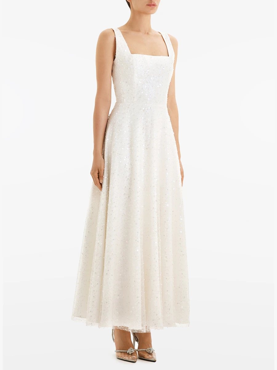 Платье Clarté с пайетками и бисером